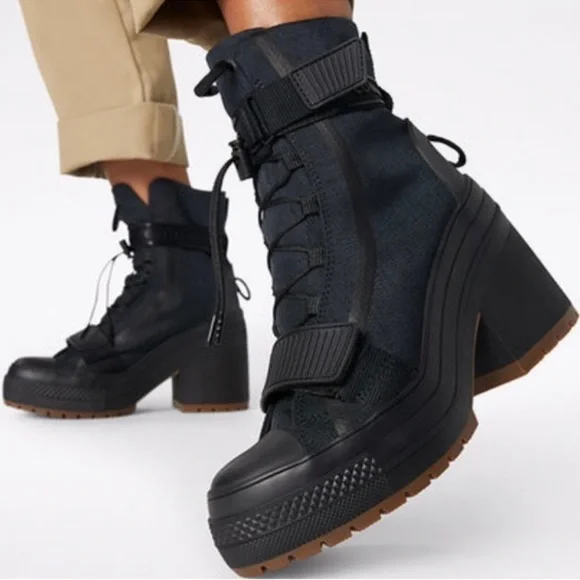 Women’s Converse Chuck Taylor All Star® GR82 Lace-Up Boot Black/Black/Gum Sz 7 - Picture 1 of 8